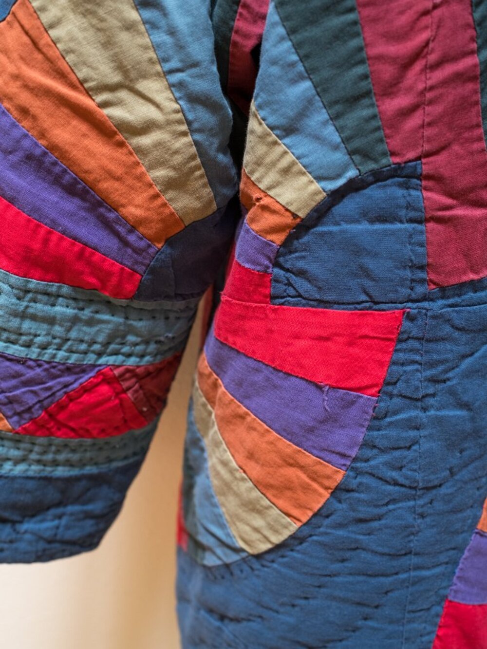 Handmade Vintage Quilt Coat, Rainbow - Picture 9 of 13